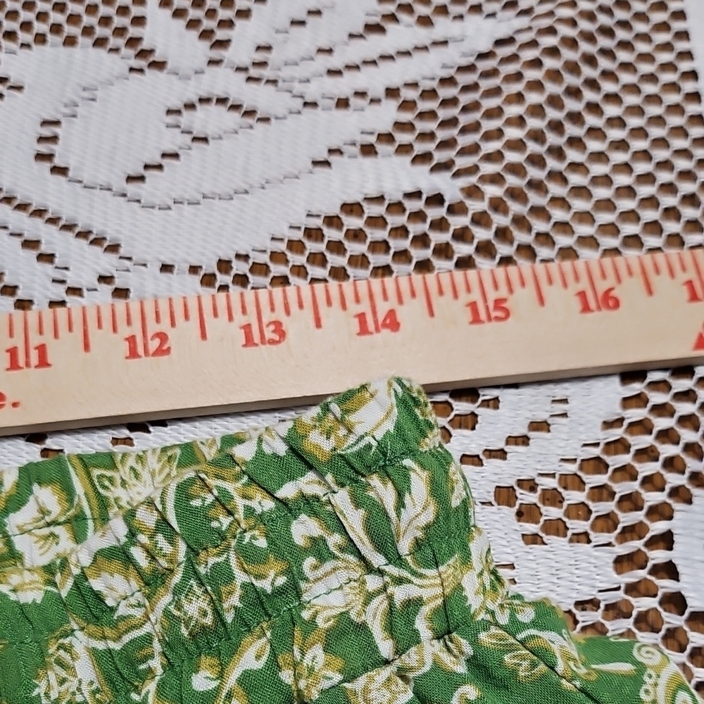 Elegant Floral Wide Leg Pants in Green - Picture 9 of 13